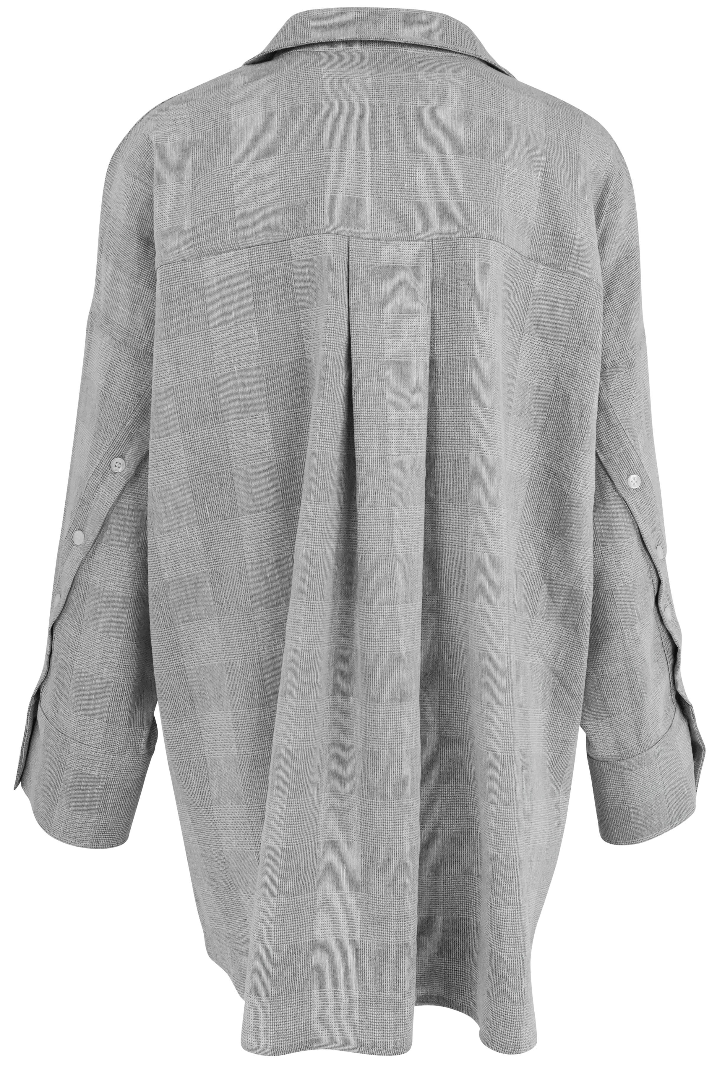 White Sand Rosie Blouse in Grey/White - Image 2