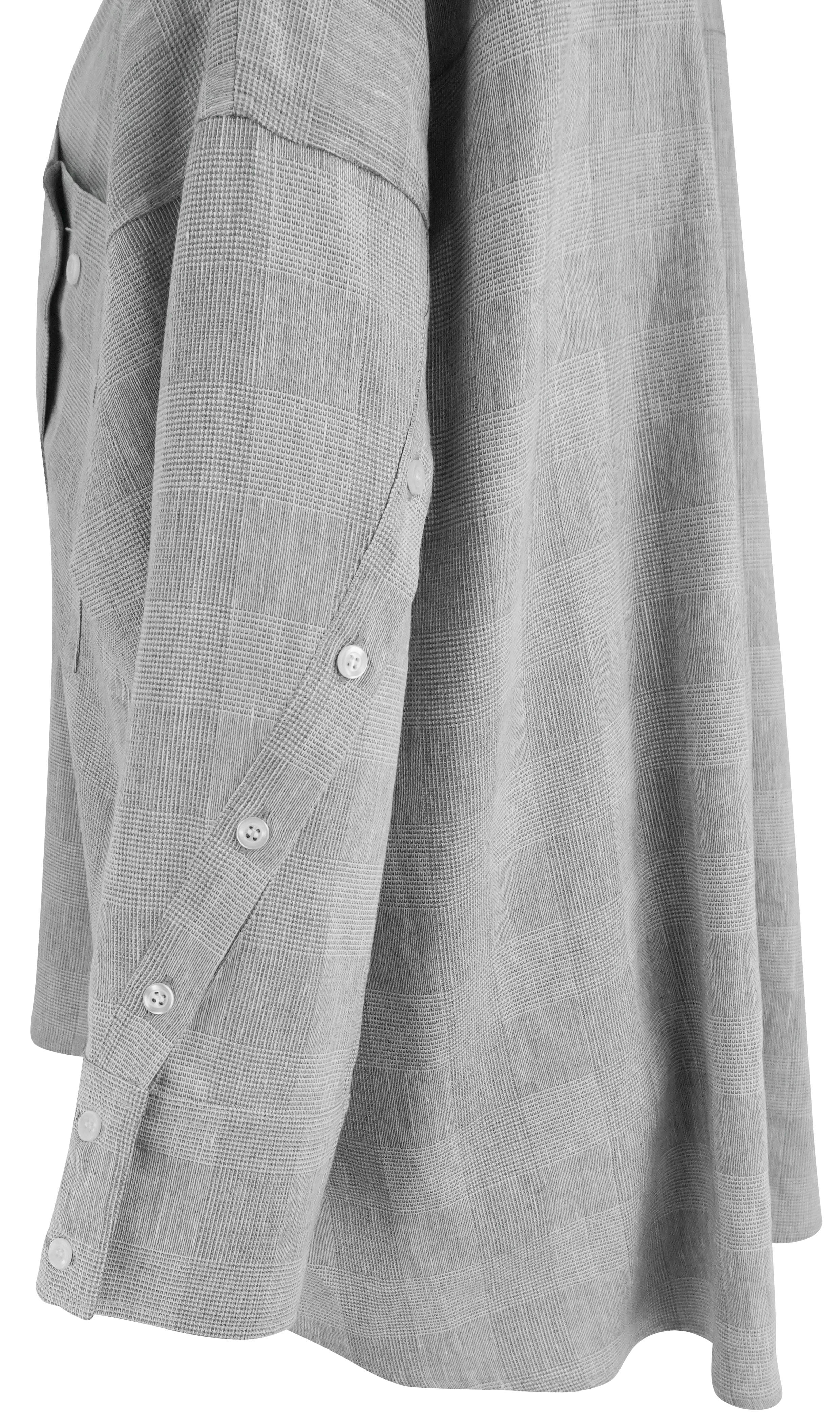 White Sand Rosie Blouse in Grey/White - Image 4