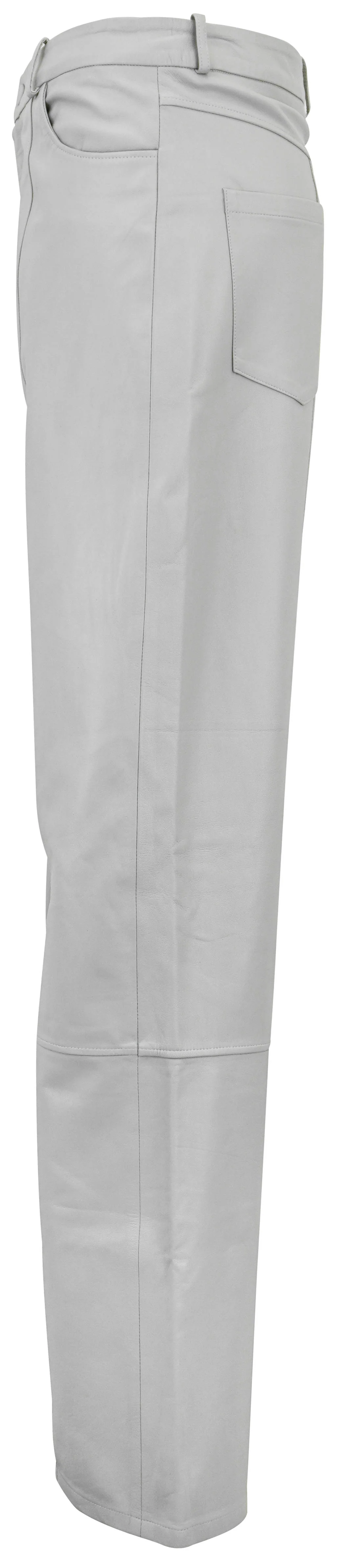 Zeynep Arcay Leather Pants in Grey Silence - Image 3